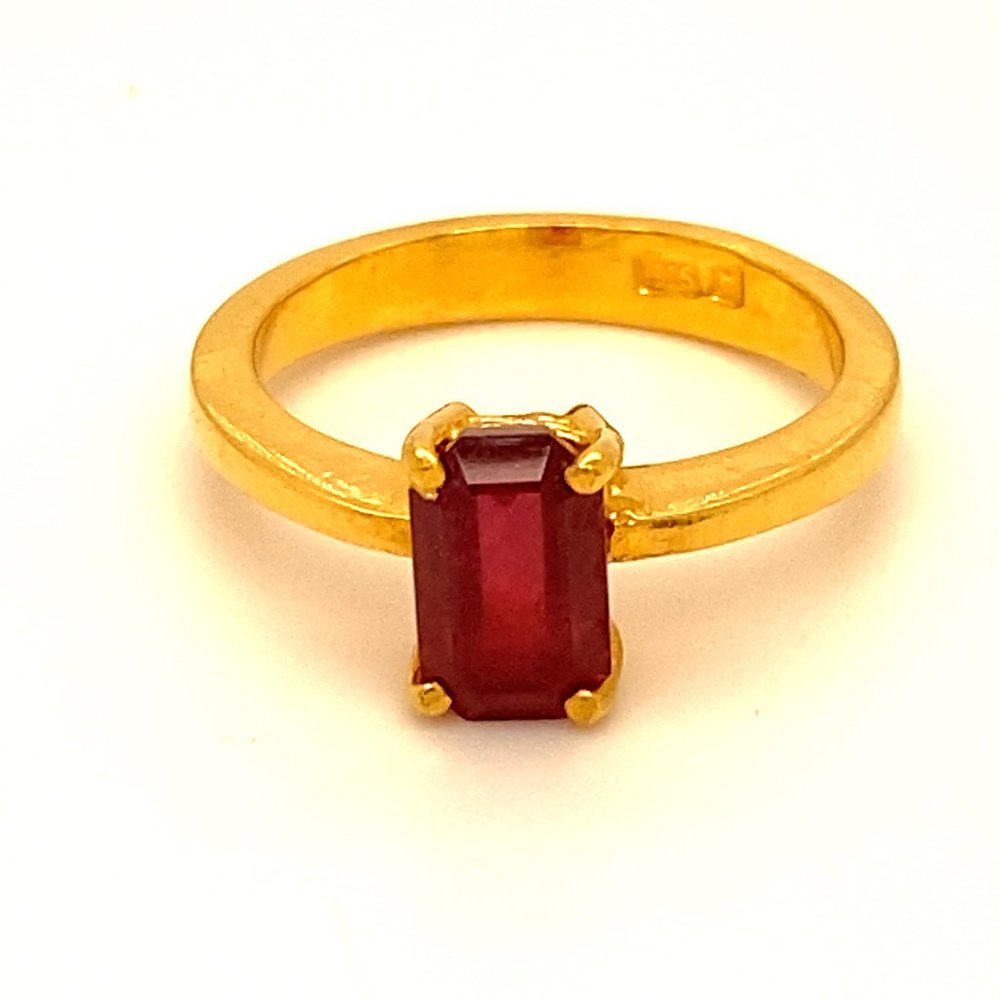 Winza Ruby 2.01ct Solid 22K Yellow Gold Ring